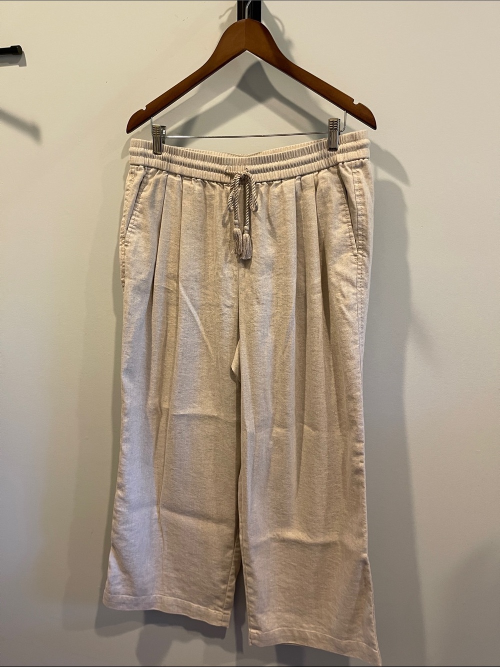 Ann Taylor Weekend Drawstring Wide-Leg Pants * NWOT * Sz LP * Prettier than pics